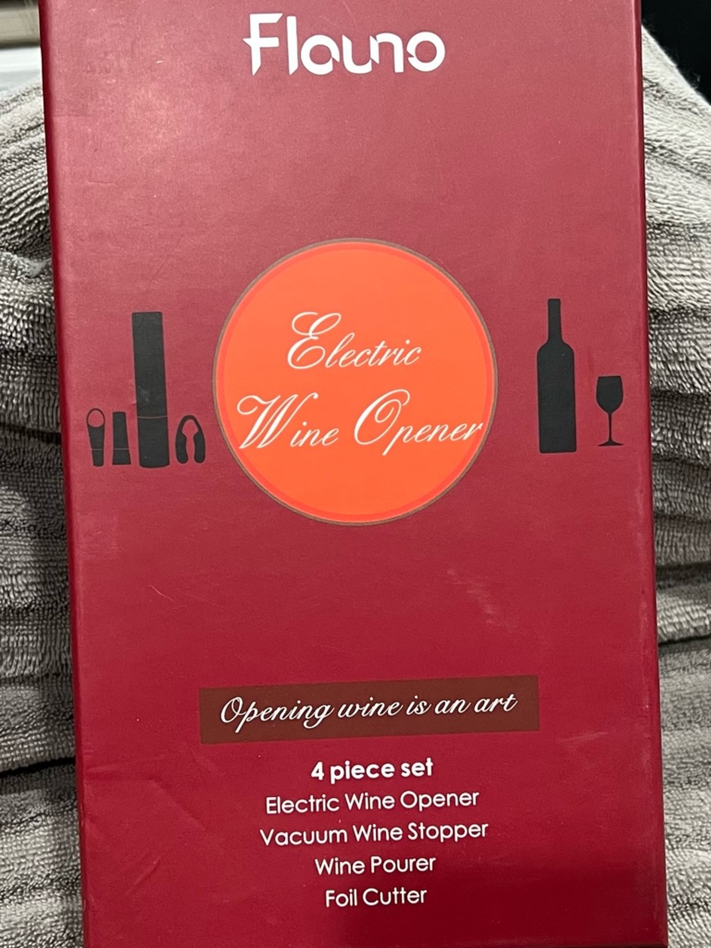 Electric Wine Opener Set - Red
